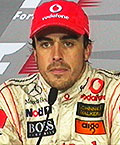 Fernando Alonso just after the 2007 F1 Europe race