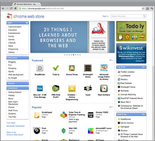 Chrome Web store